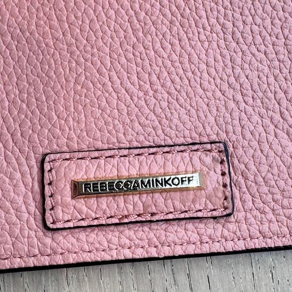 Rebecca Minkoff Leather Clutch Pink Metal Studded - Picture 4 of 5